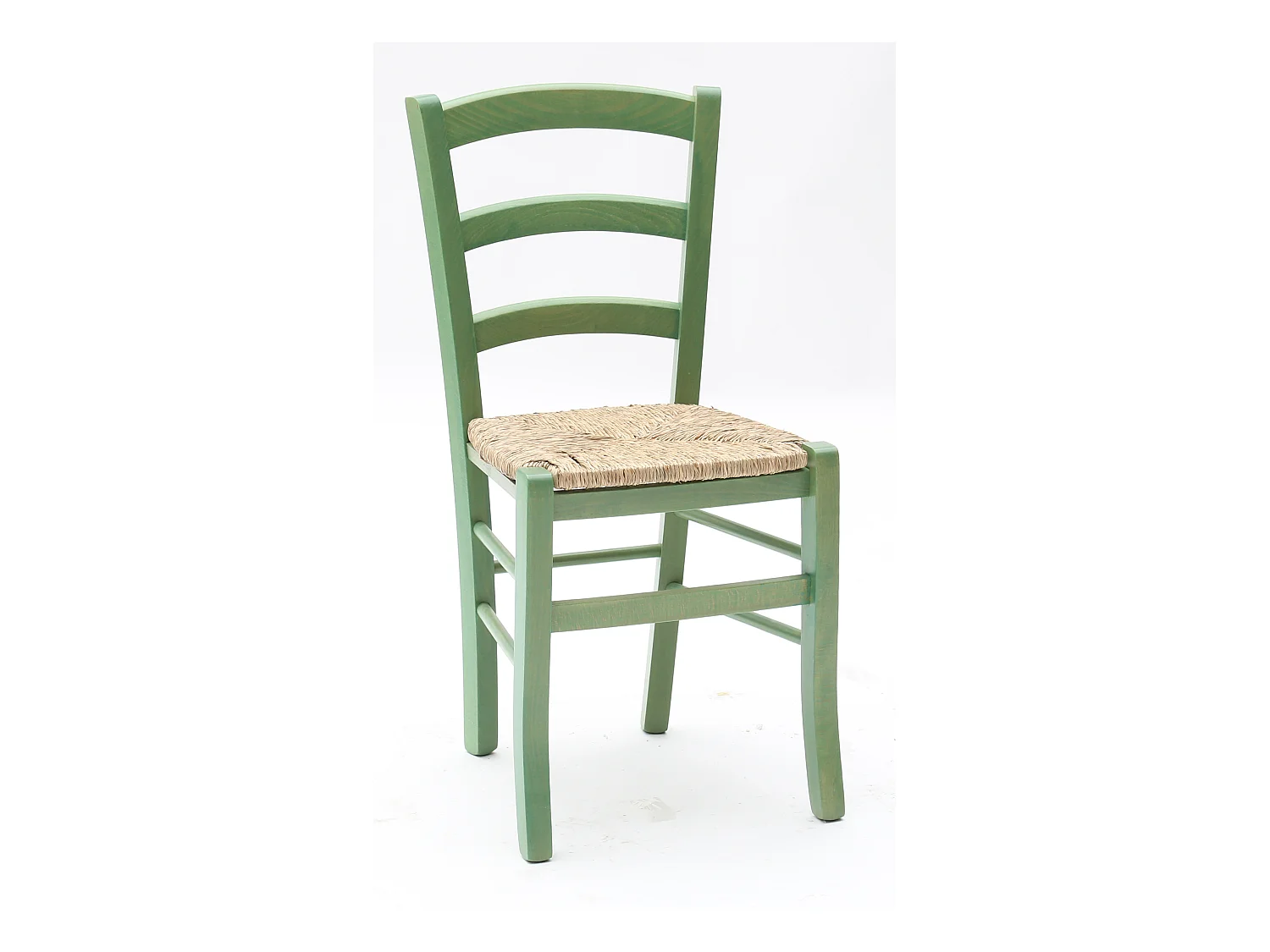 Lot de 2 chaises en bois vertes rembourrées 43x42x88 cm - CENISIA