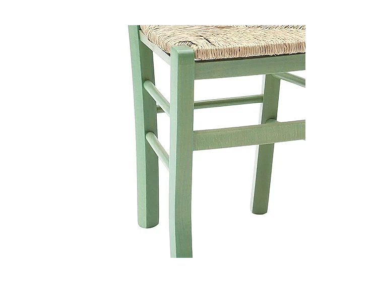 Lot de 2 chaises en bois vertes rembourrées 43x42x88 cm - CENISIA