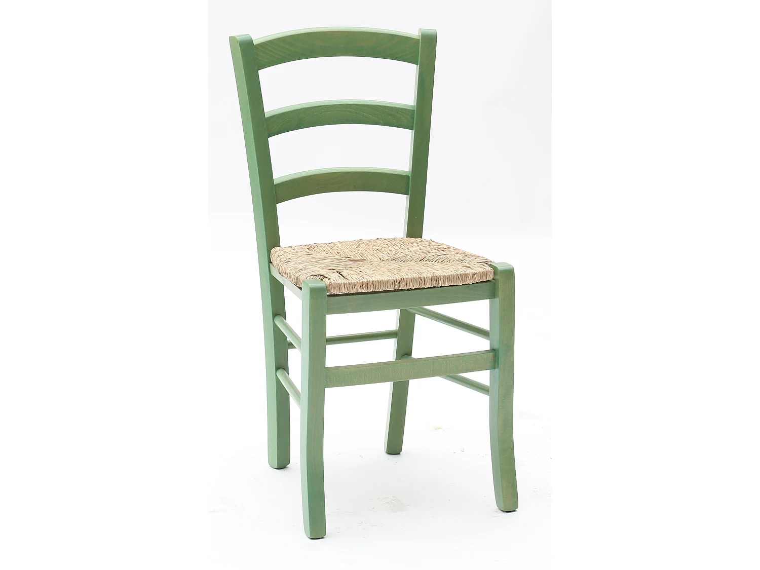 Lot de 2 chaises en bois vertes rembourrées 43x42x88 cm - CENISIA