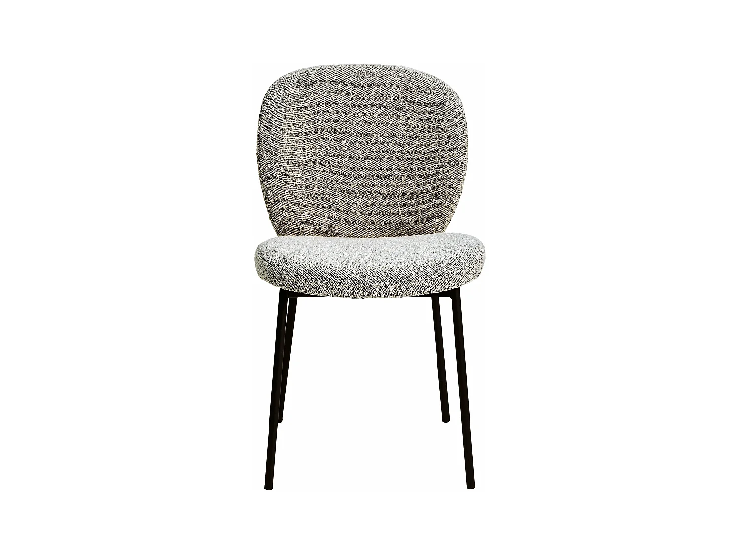Chaise repas effet laine bouclée blanche Alba