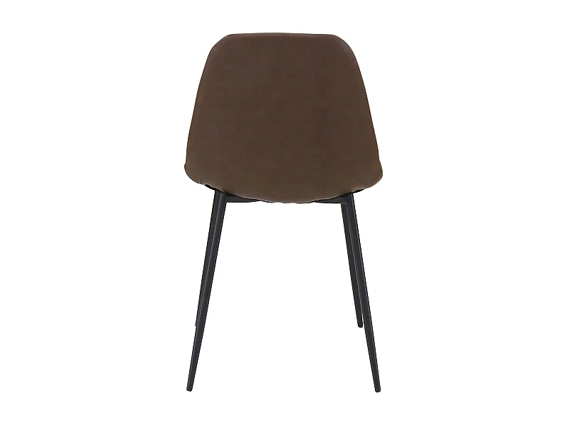 Chaise imitation cuir marron