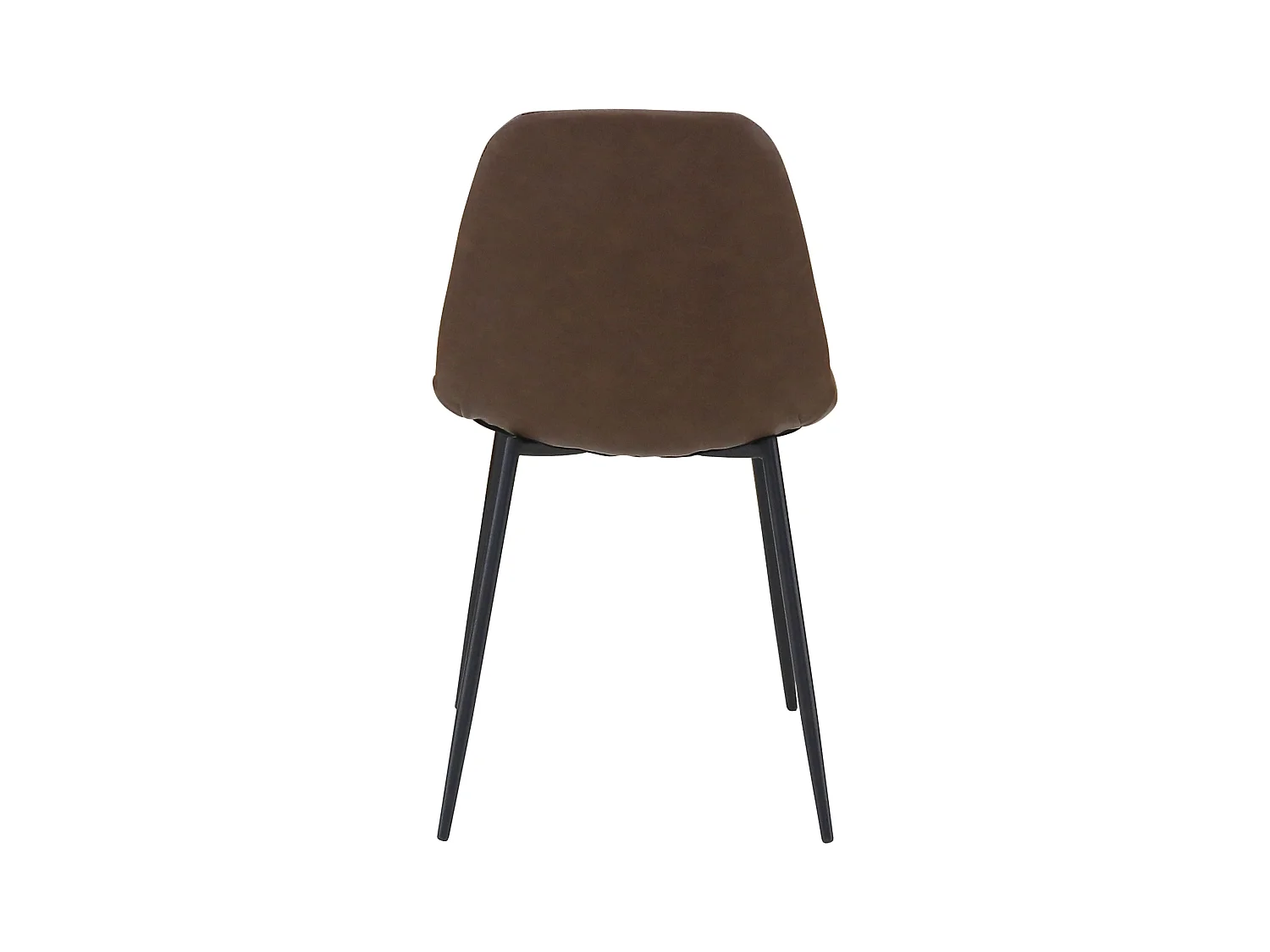 Chaise imitation cuir marron
