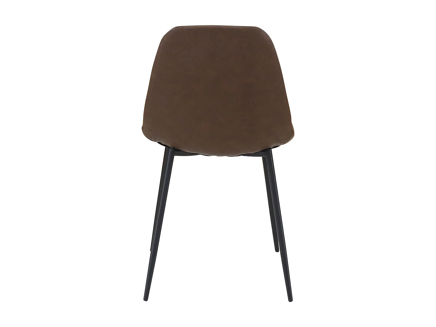 Chaise imitation cuir marron