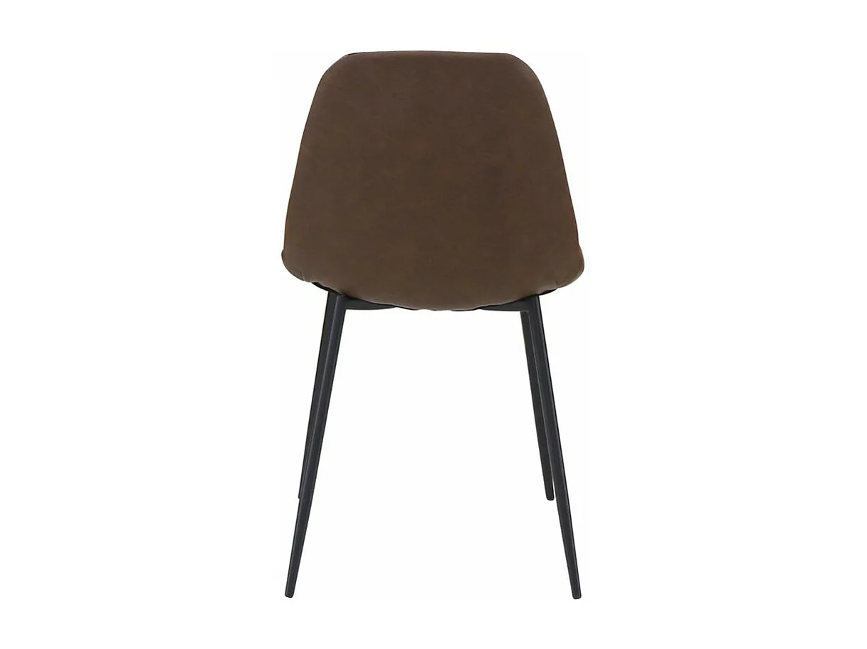 Chaise imitation cuir marron