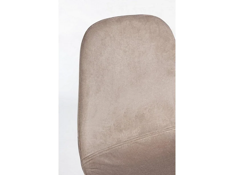 Lot de 4 chaises en velours gris tourterelle - IRELIA