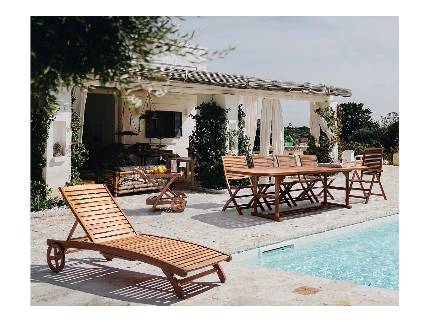 Table rectangulaire à rallonge 150/200×90 cm - NOEMI