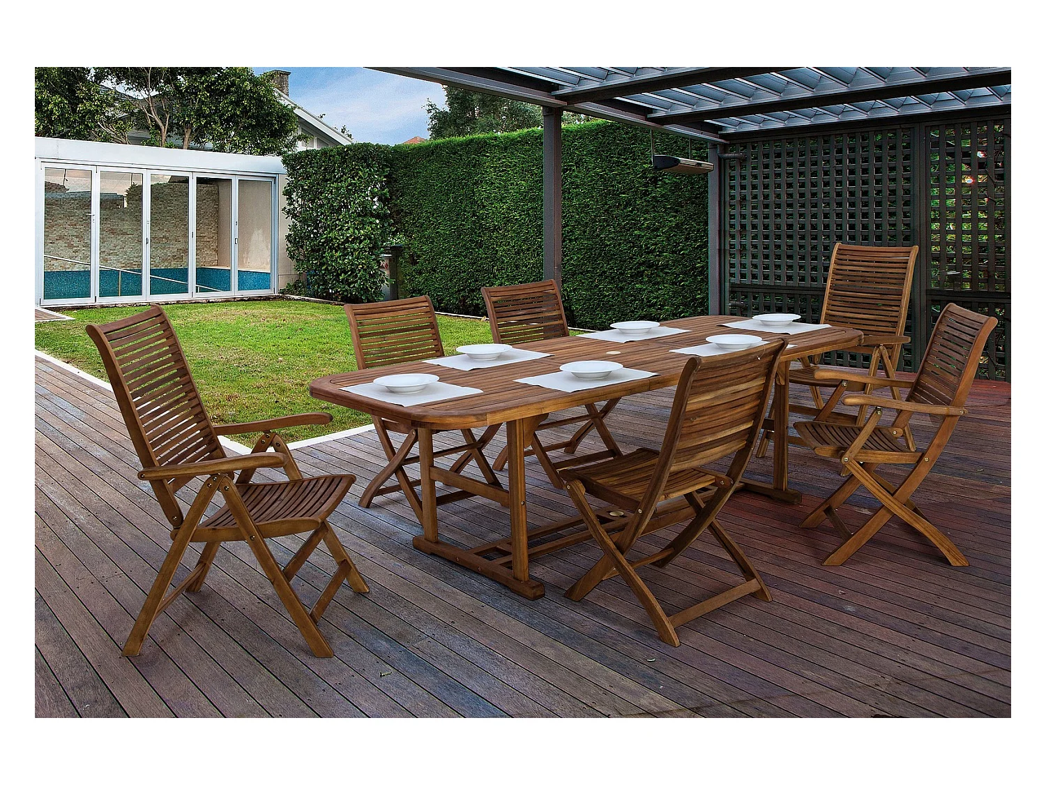 Table rectangulaire à rallonge 150/200×90 cm - NOEMI