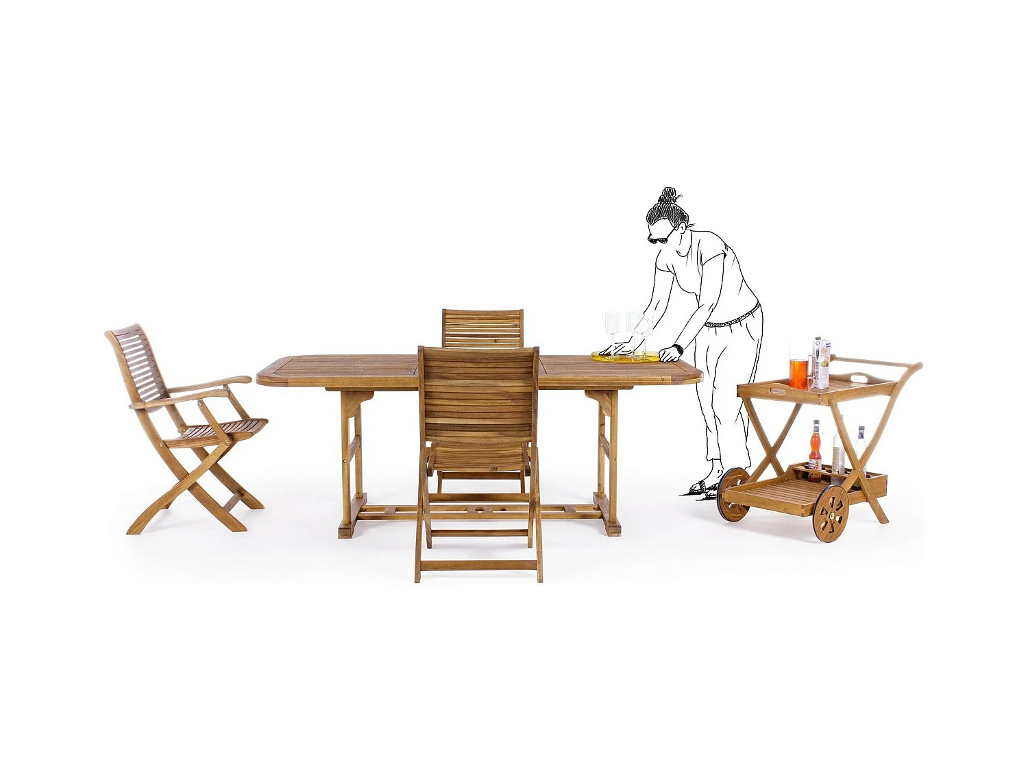 Table rectangulaire à rallonge 150/200×90 cm - NOEMI