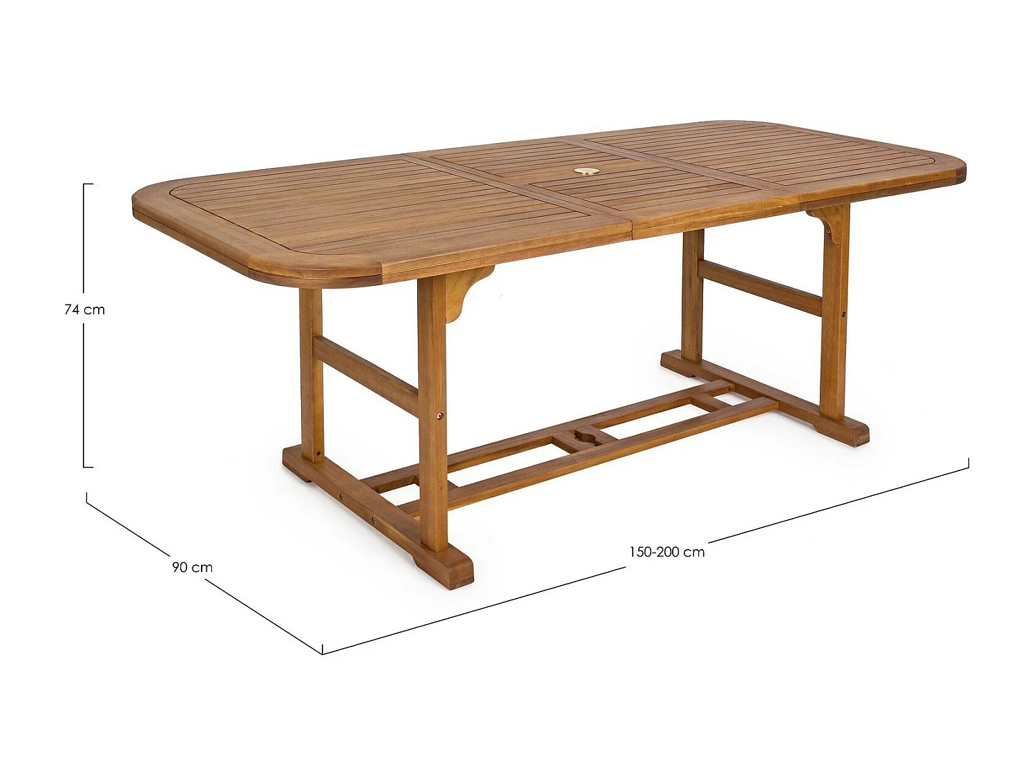 Mesa rectangular extensible 150/200×90 cm - NOEMI