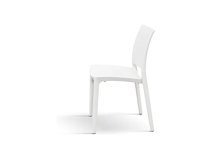 Lot de 6 chaises empilables en polypropylène blanc - NORTH BEACH