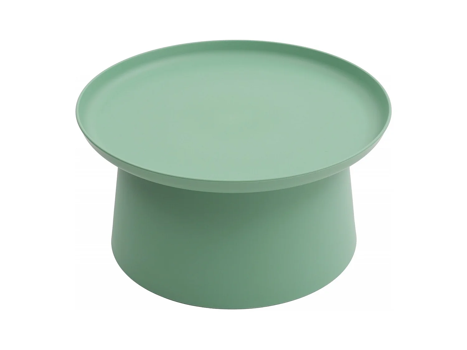 Table basse ronde en polypropylène, Vert, 70x70x36 cm - IBIZA