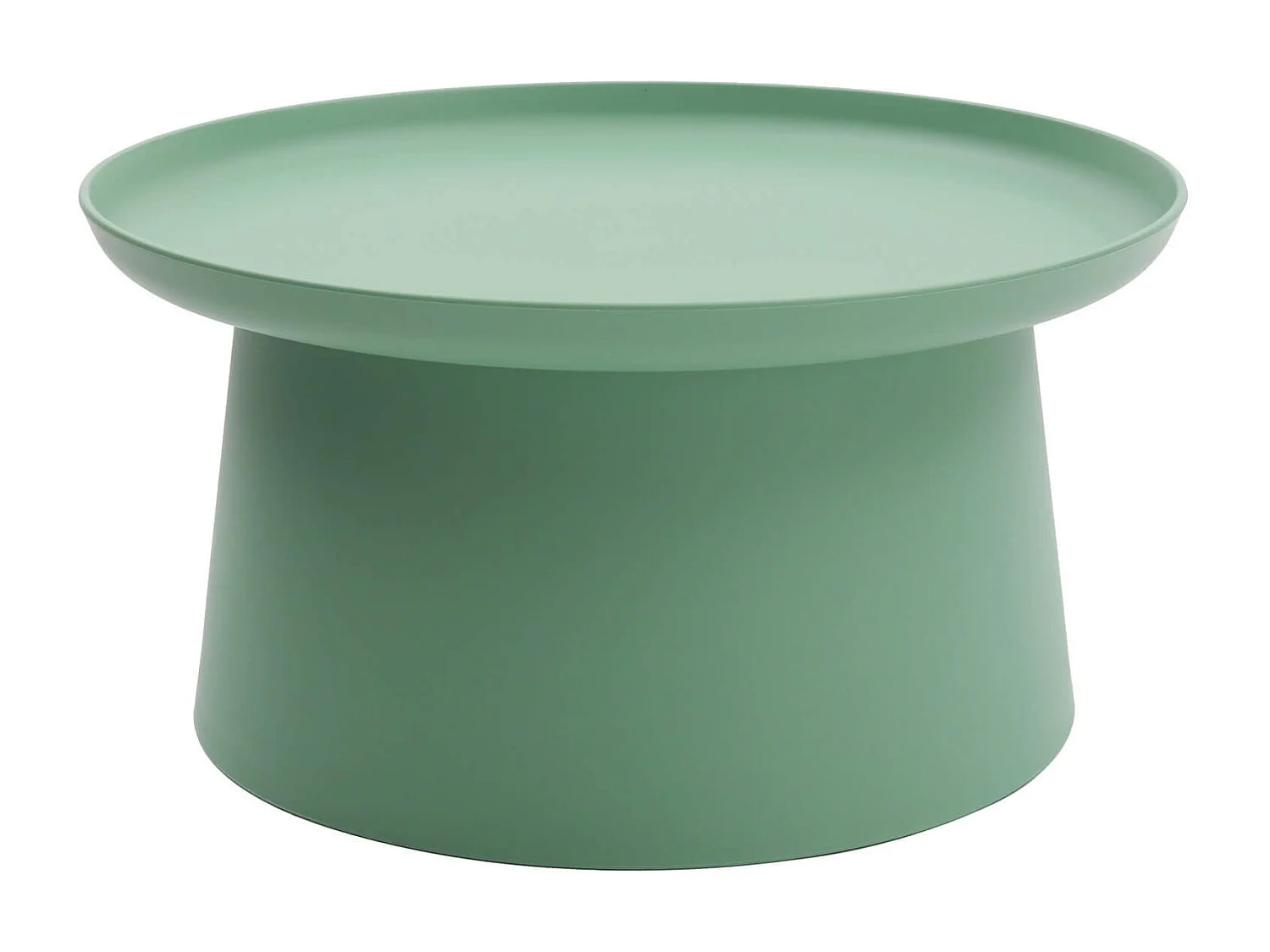 Table basse ronde en polypropylène, Vert, 70x70x36 cm - IBIZA