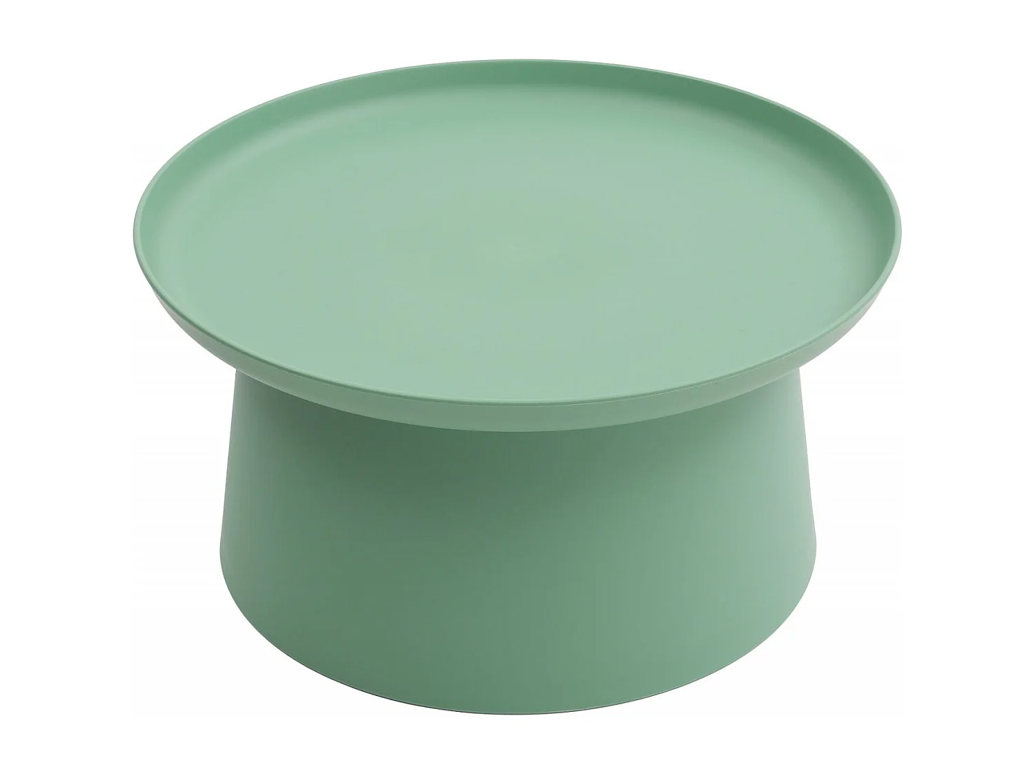 Table basse ronde en polypropylène, Vert, 70x70x36 cm - IBIZA