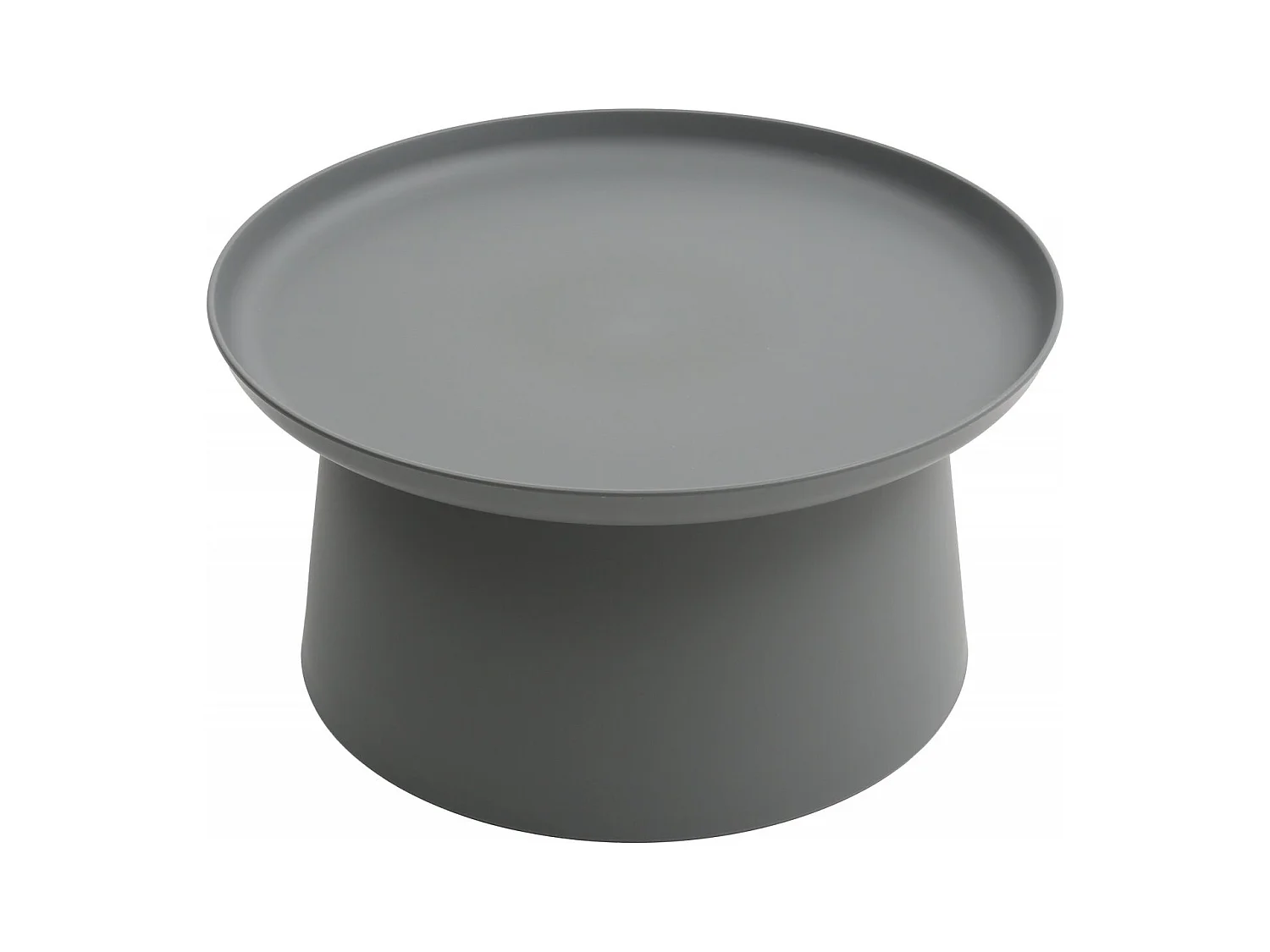 Mesa de centro redonda de polipropileno, Gris, 70x70x36 cm - IBIZA