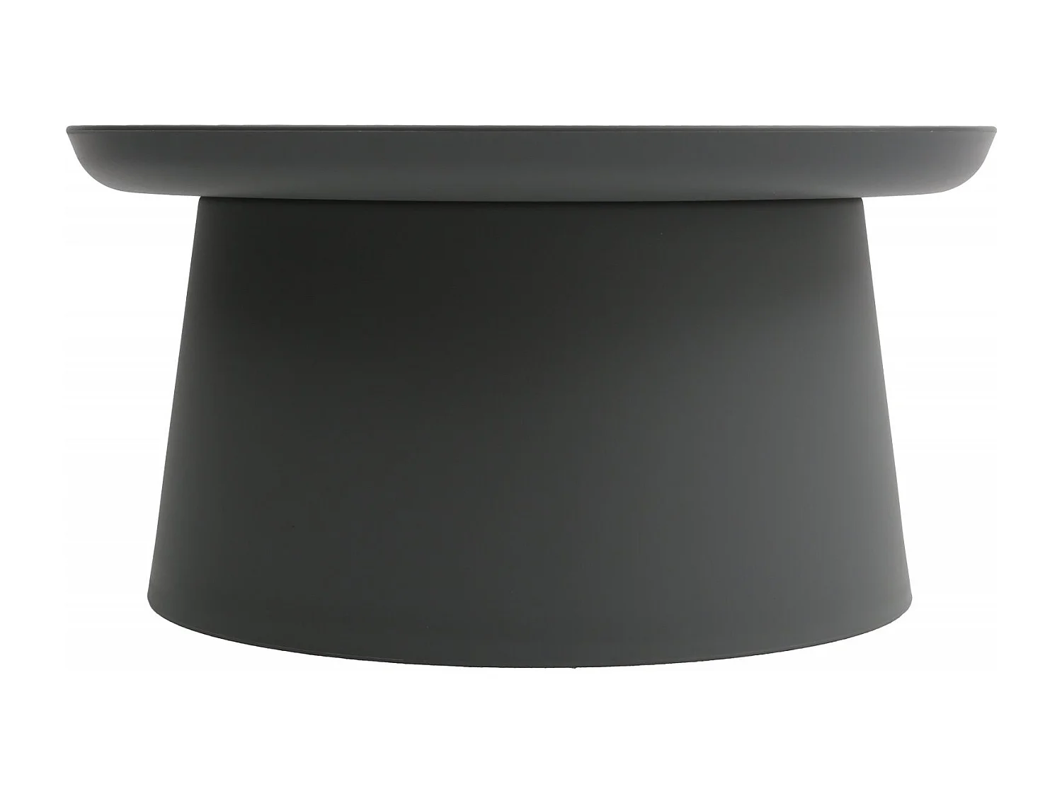 Table basse ronde en polypropylène, Gris, 70x70x36 cm - IBIZA