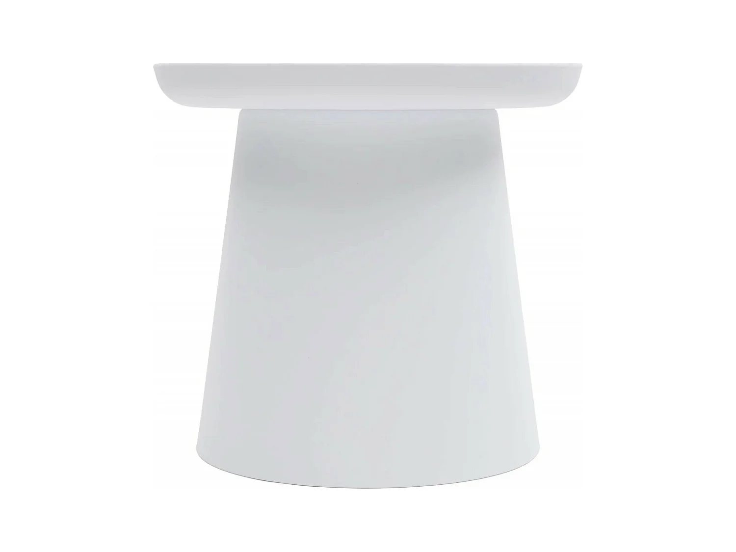 Table basse ronde en polypropylène, Blanc, 50x50x46 cm - IBIZA