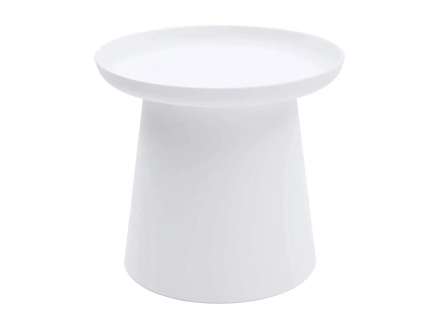 Table basse ronde en polypropylène, Blanc, 50x50x46 cm - IBIZA