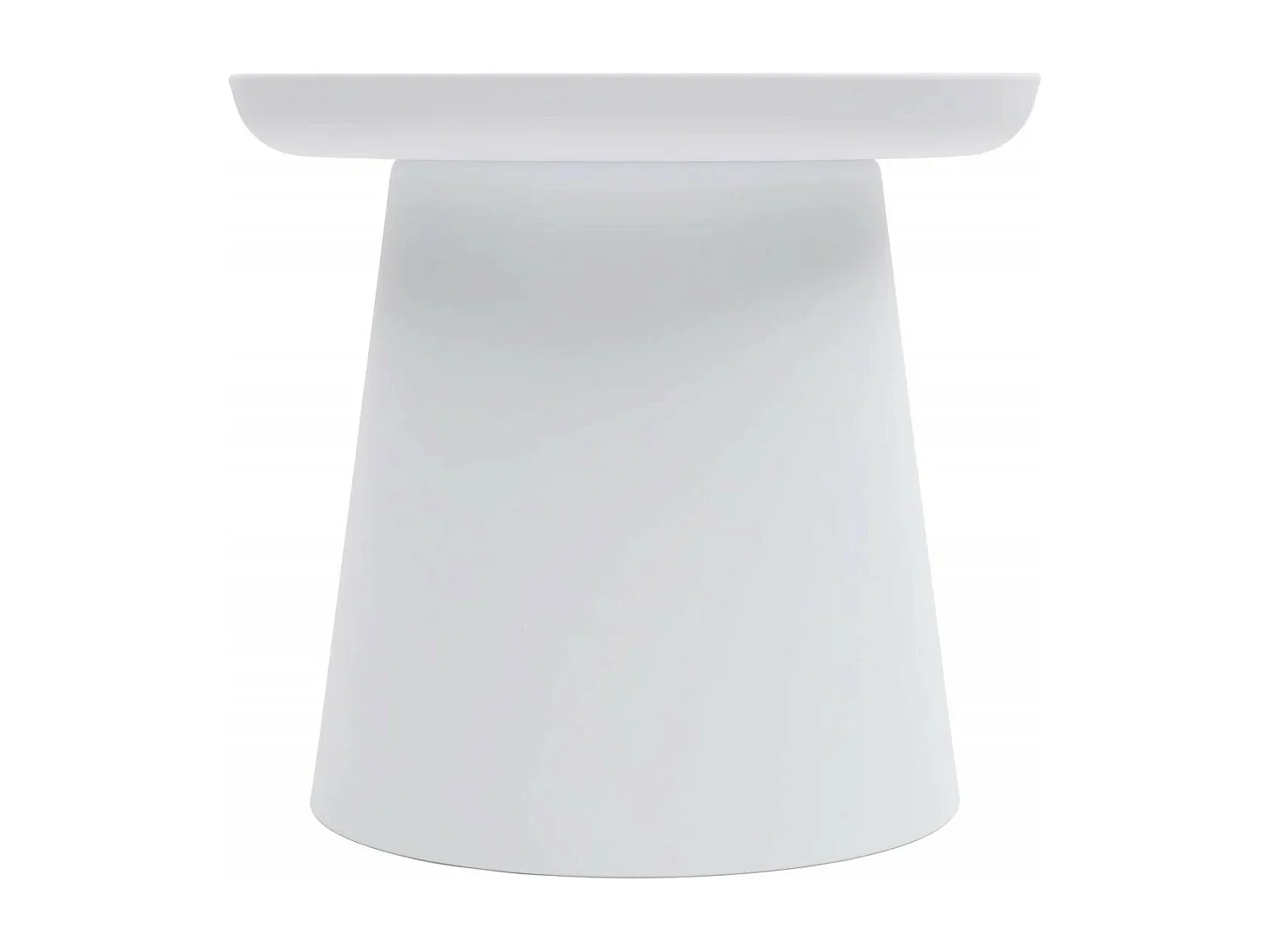 Table basse ronde en polypropylène, Blanc, 50x50x46 cm - IBIZA