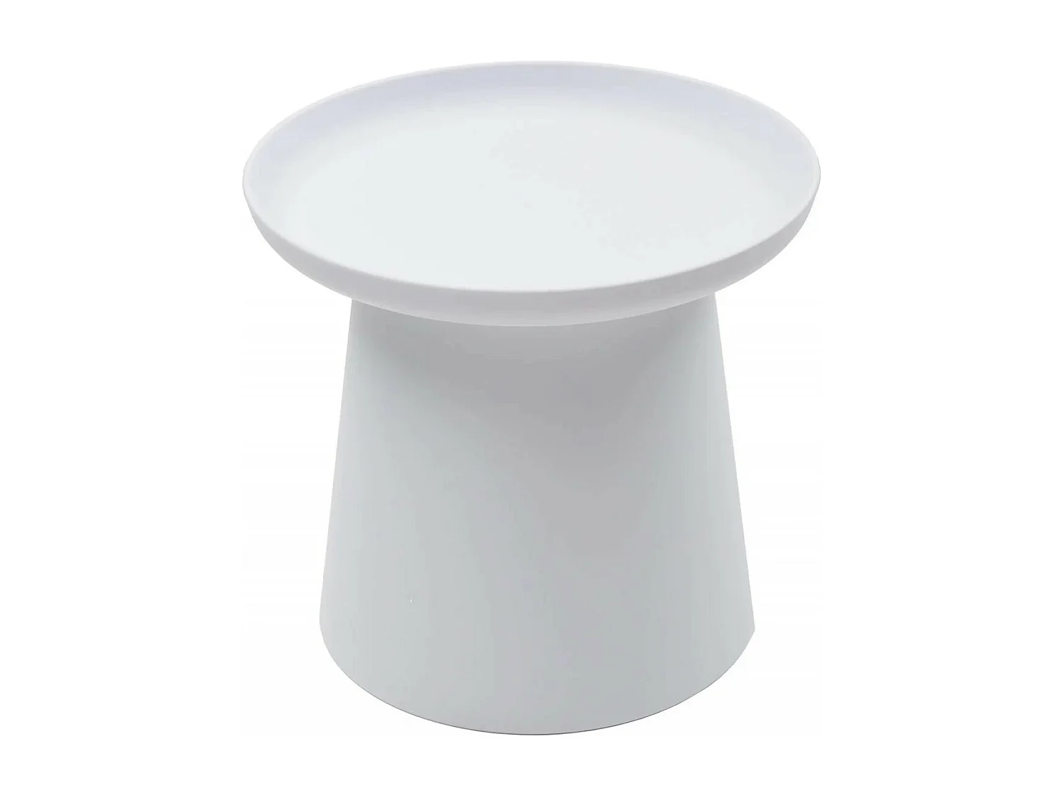 Table basse ronde en polypropylène, Blanc, 50x50x46 cm - IBIZA