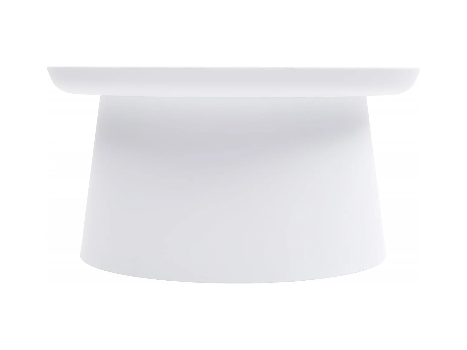 Table basse ronde en polypropylène, Blanc, 70x70x36 cm - IBIZA