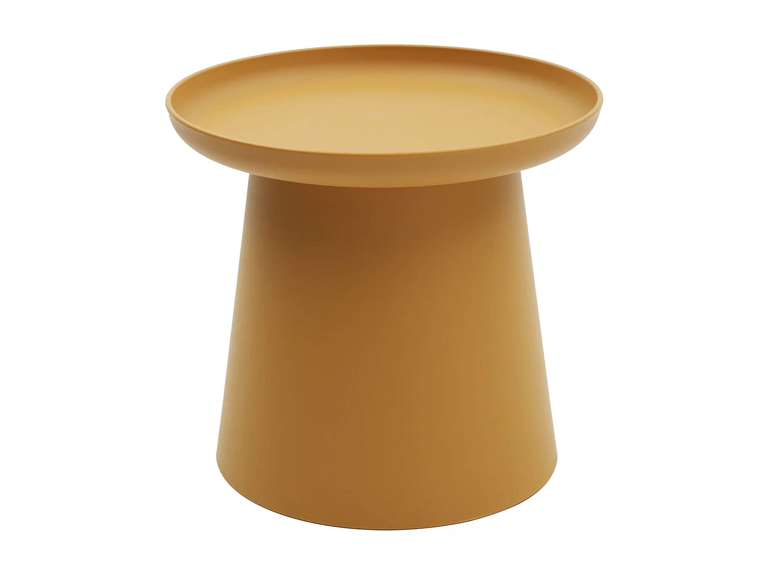 Table basse ronde en polypropylène, Jaune, 50x50x46 cm - IBIZA