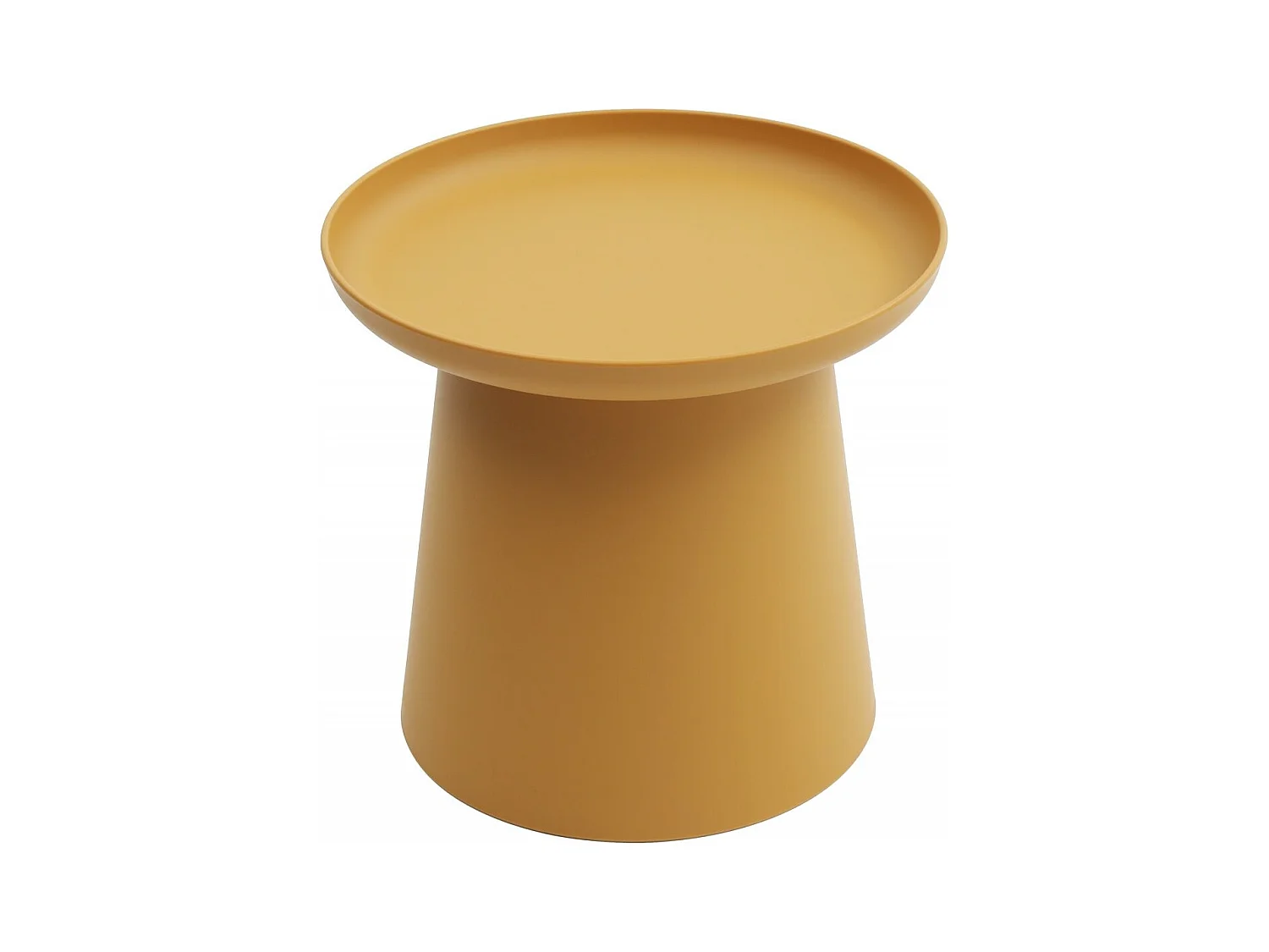 Table basse ronde en polypropylène, Jaune, 50x50x46 cm - IBIZA