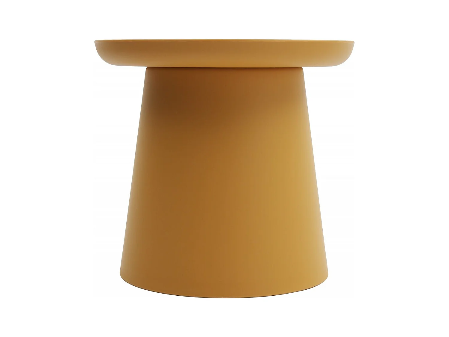 Table basse ronde en polypropylène, Jaune, 50x50x46 cm - IBIZA