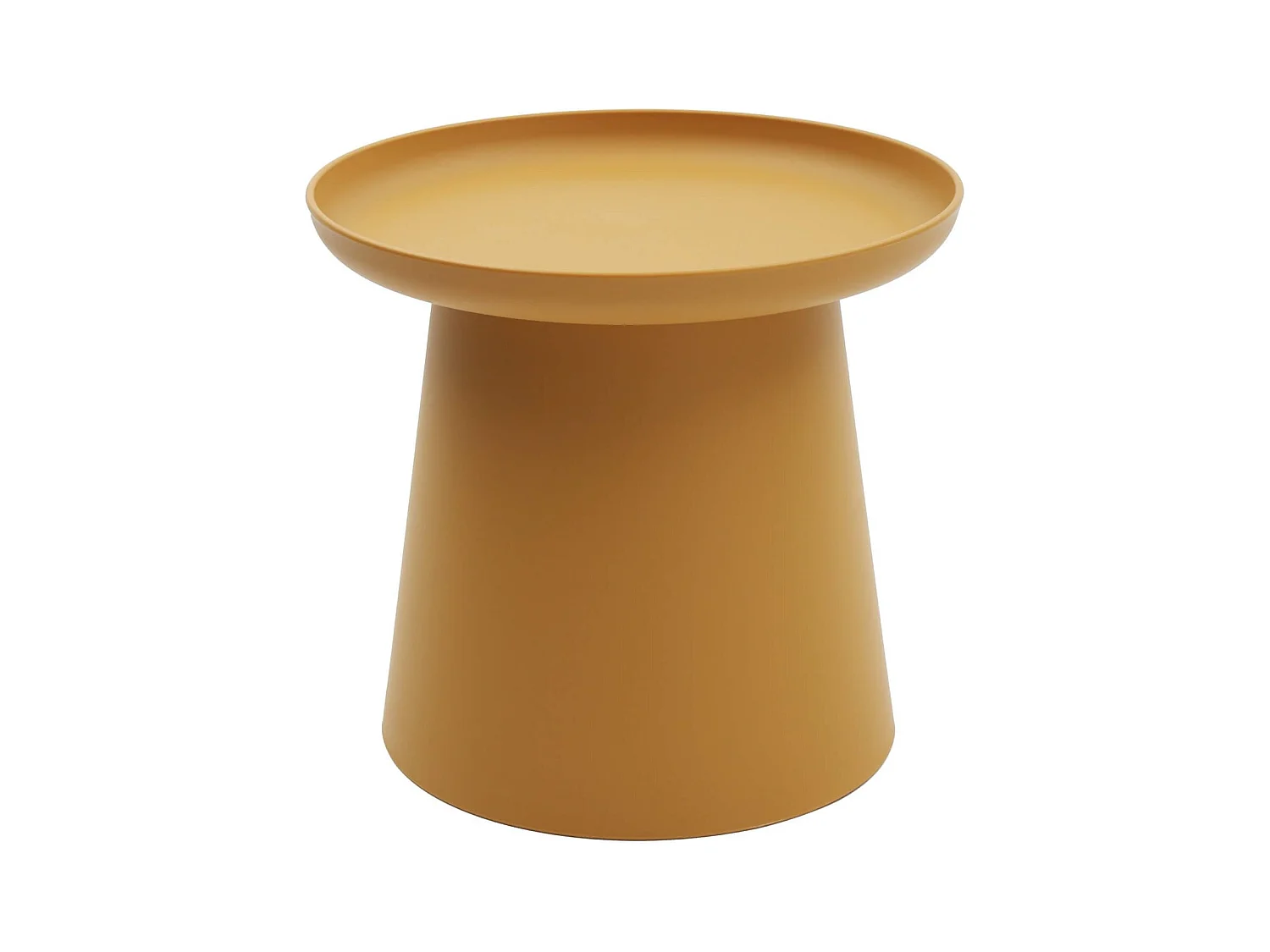 Table basse ronde en polypropylène, Jaune, 50x50x46 cm - IBIZA