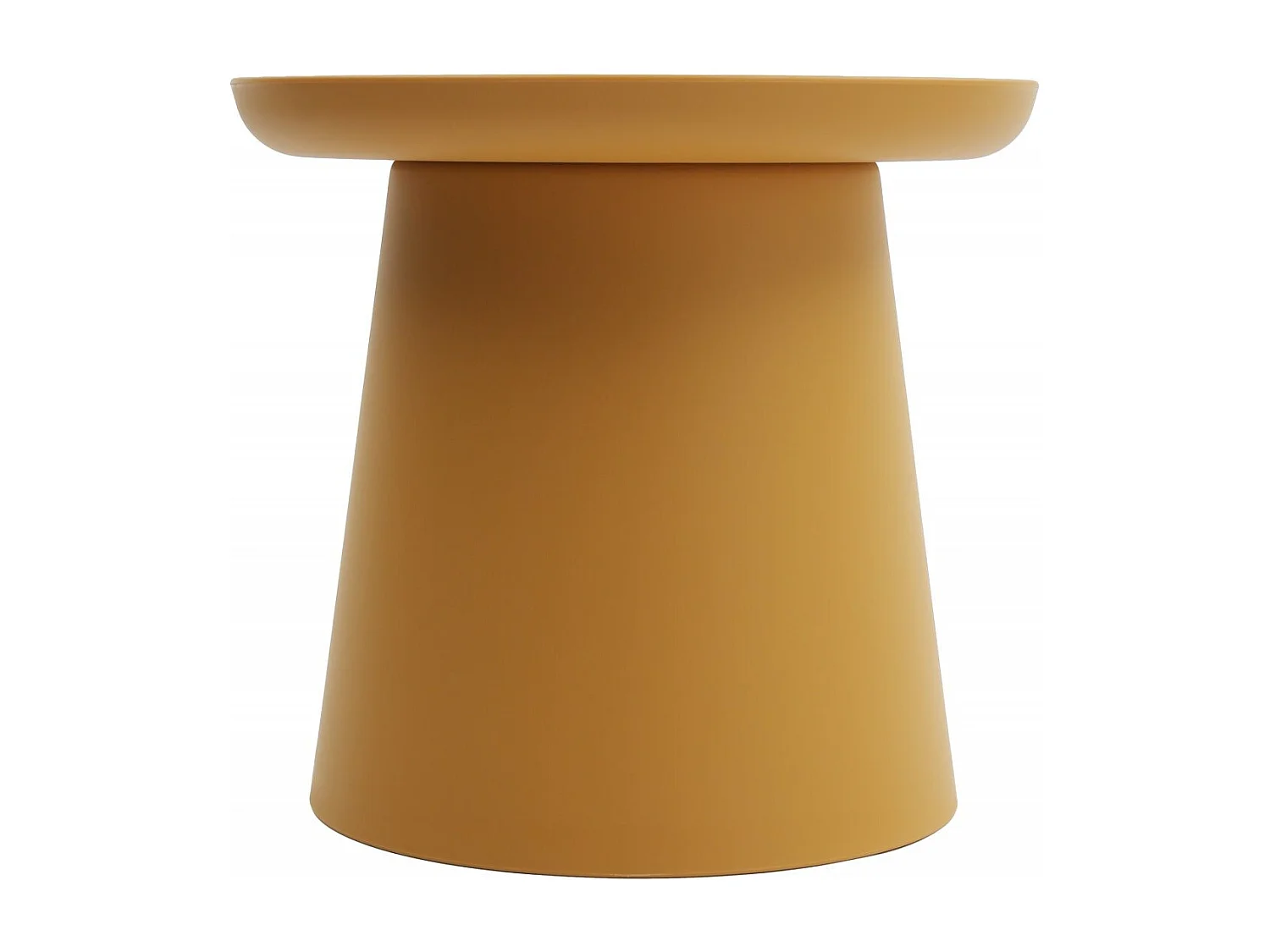 Okrągły stolik kawowy z polipropylenu, żółty, 50x50x46 cm - IBIZA