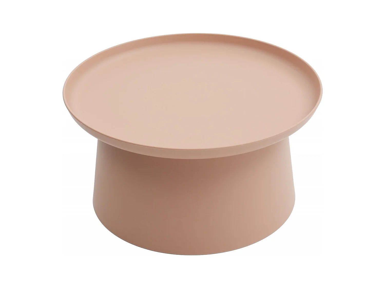 Table basse ronde en polypropylène, Rose, 70x70x36 cm - IBIZA