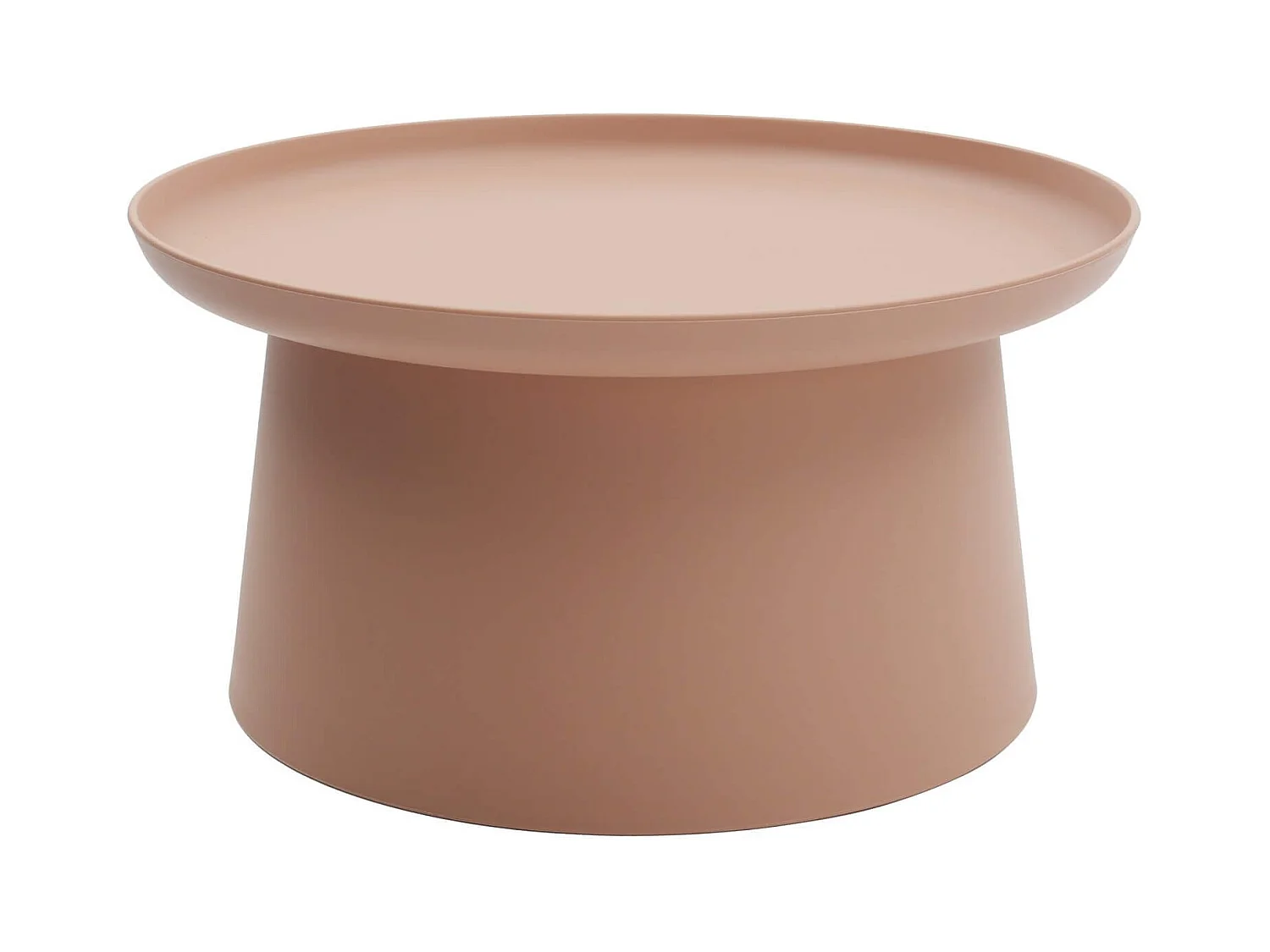 Table basse ronde en polypropylène, Rose, 70x70x36 cm - IBIZA