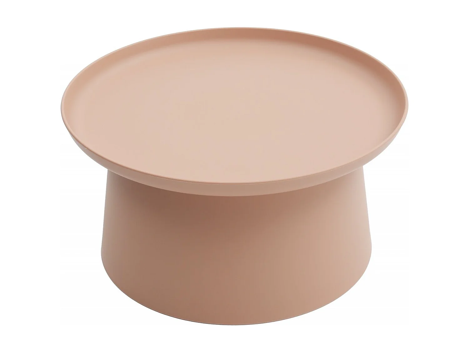 Table basse ronde en polypropylène, Rose, 70x70x36 cm - IBIZA