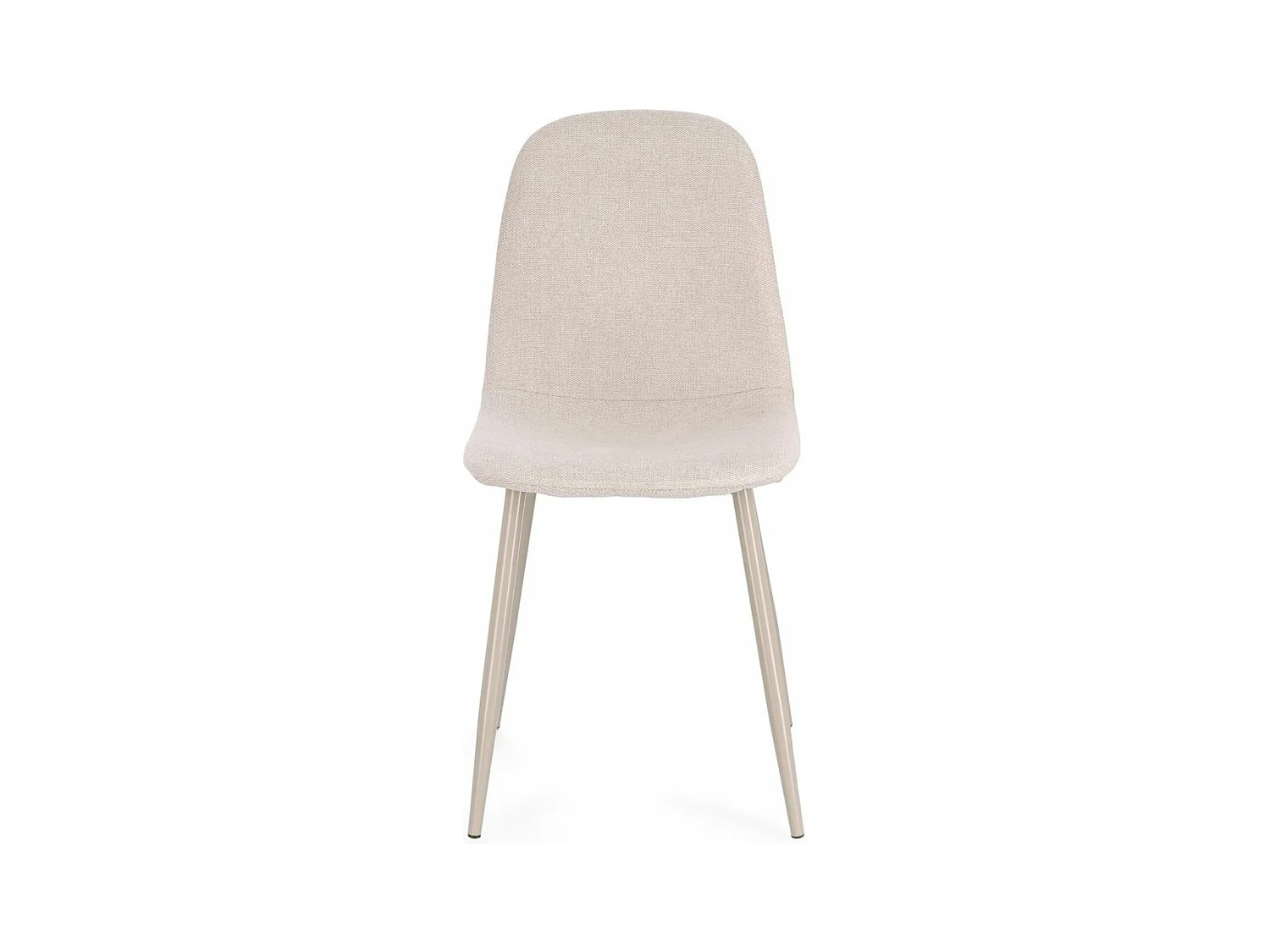 Lot de 4 chaises en tissu beige et acier - IRELIA