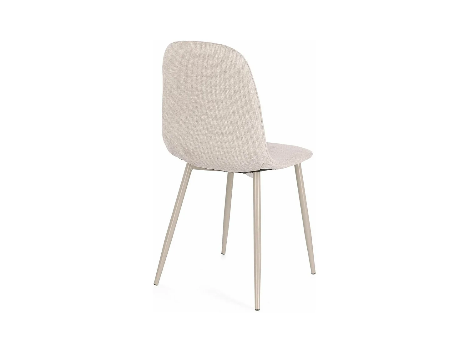 Lot de 4 chaises en tissu beige et acier - IRELIA