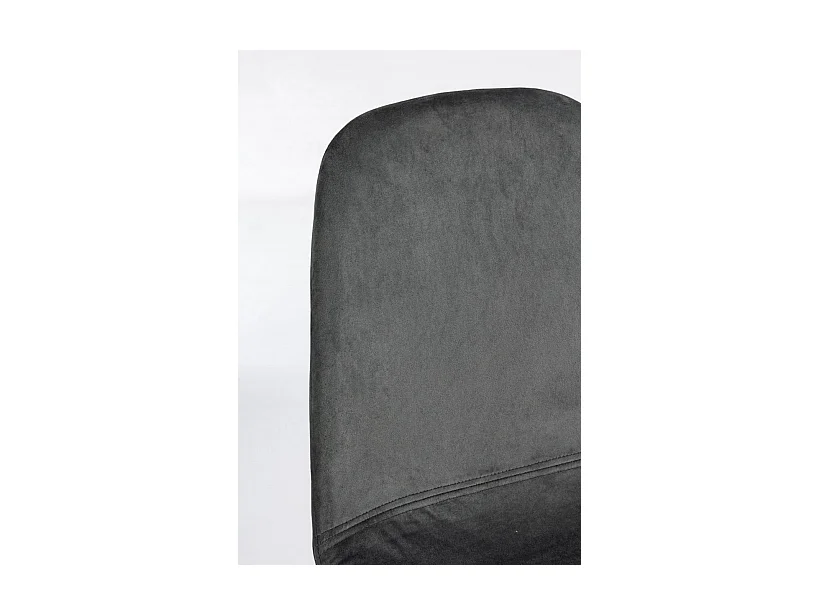 Lot de 4 chaises en velours gris - IRELIA