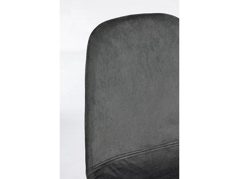 Lot de 4 chaises en velours gris - IRELIA
