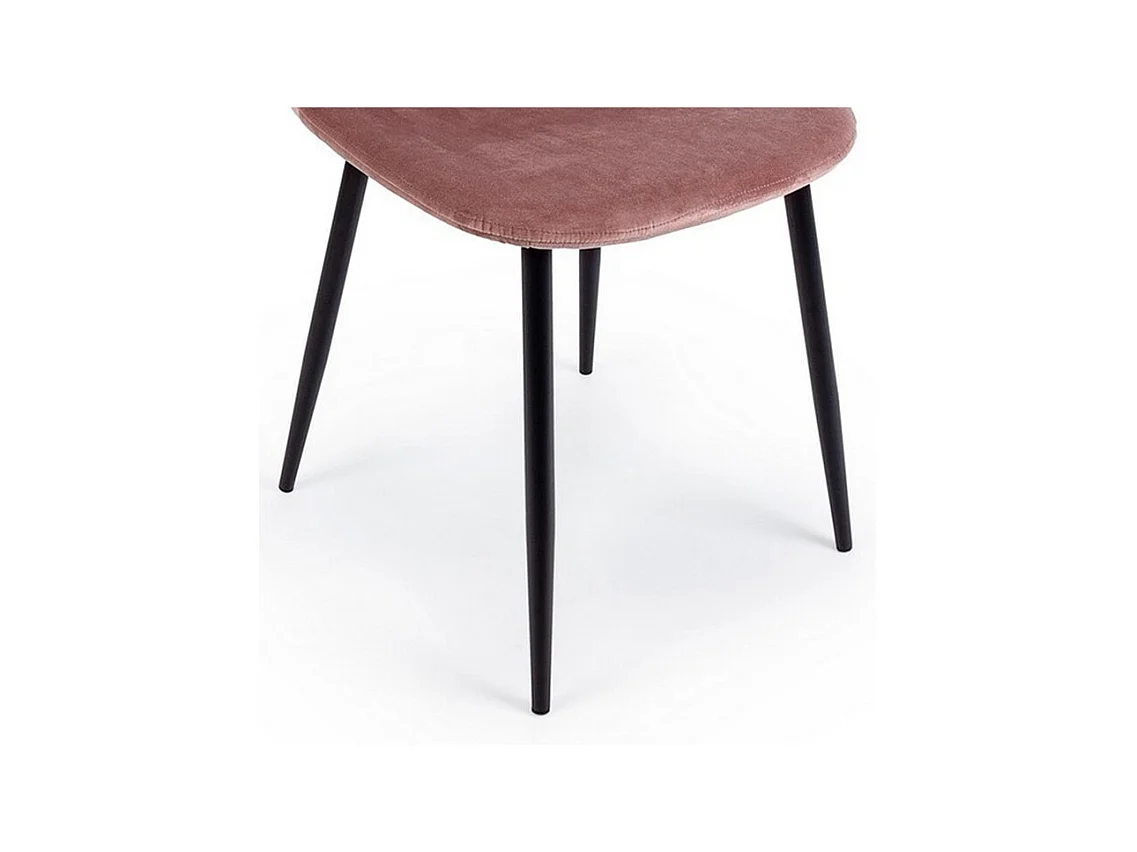 Lot de 4 chaises en velours rose - IRELIA