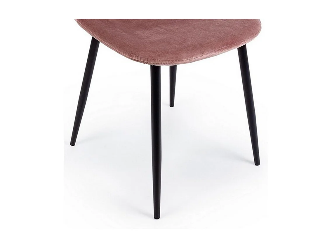 Lot de 4 chaises en velours rose - IRELIA