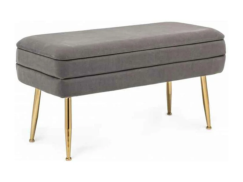 Grijze opbergbank 80x38x42 cm - PAVLINA