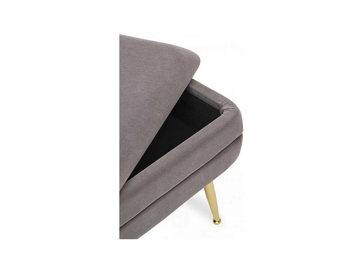 Banc de rangement gris 80x38x42 cm - PAVLINA