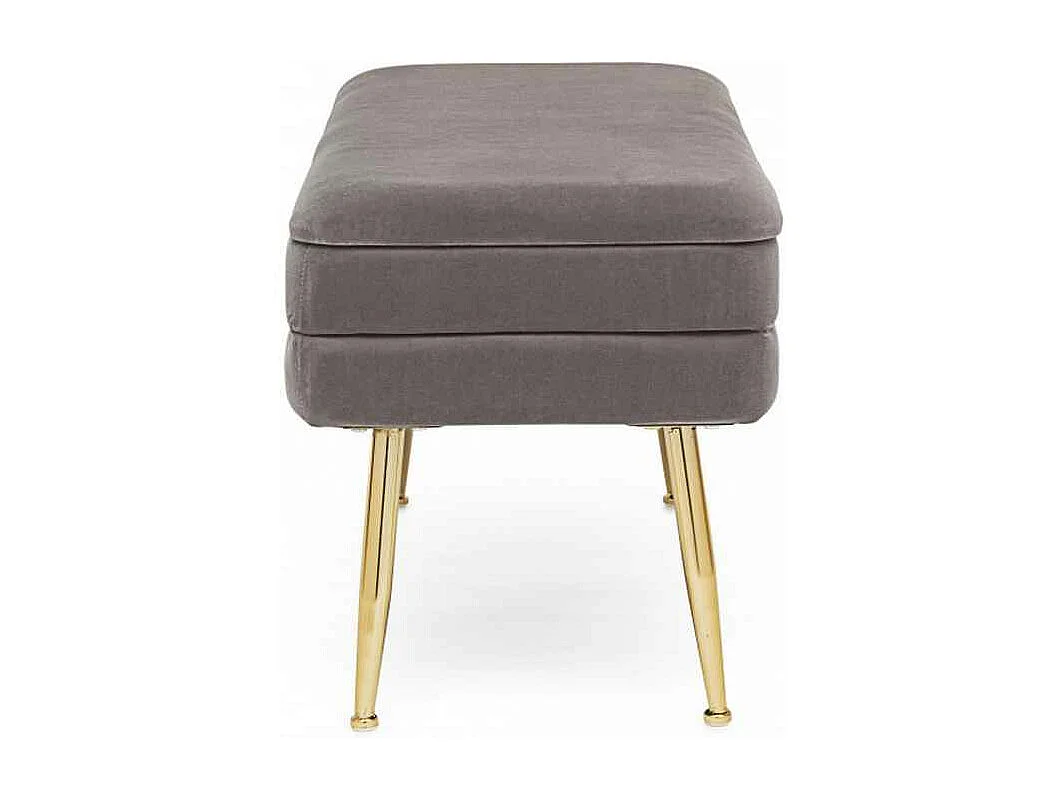 Banc de rangement gris 80x38x42 cm - PAVLINA