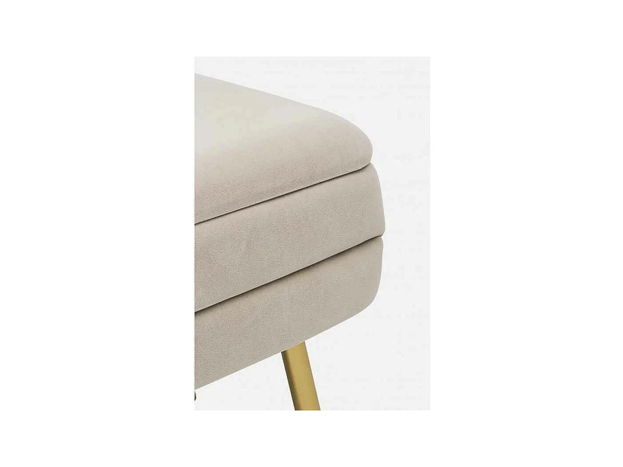 Banc de rangement beige 80x38x42 cm - PAVLINA
