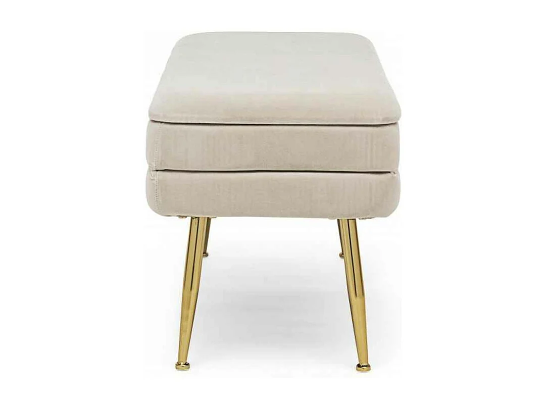 Banc de rangement beige 80x38x42 cm - PAVLINA
