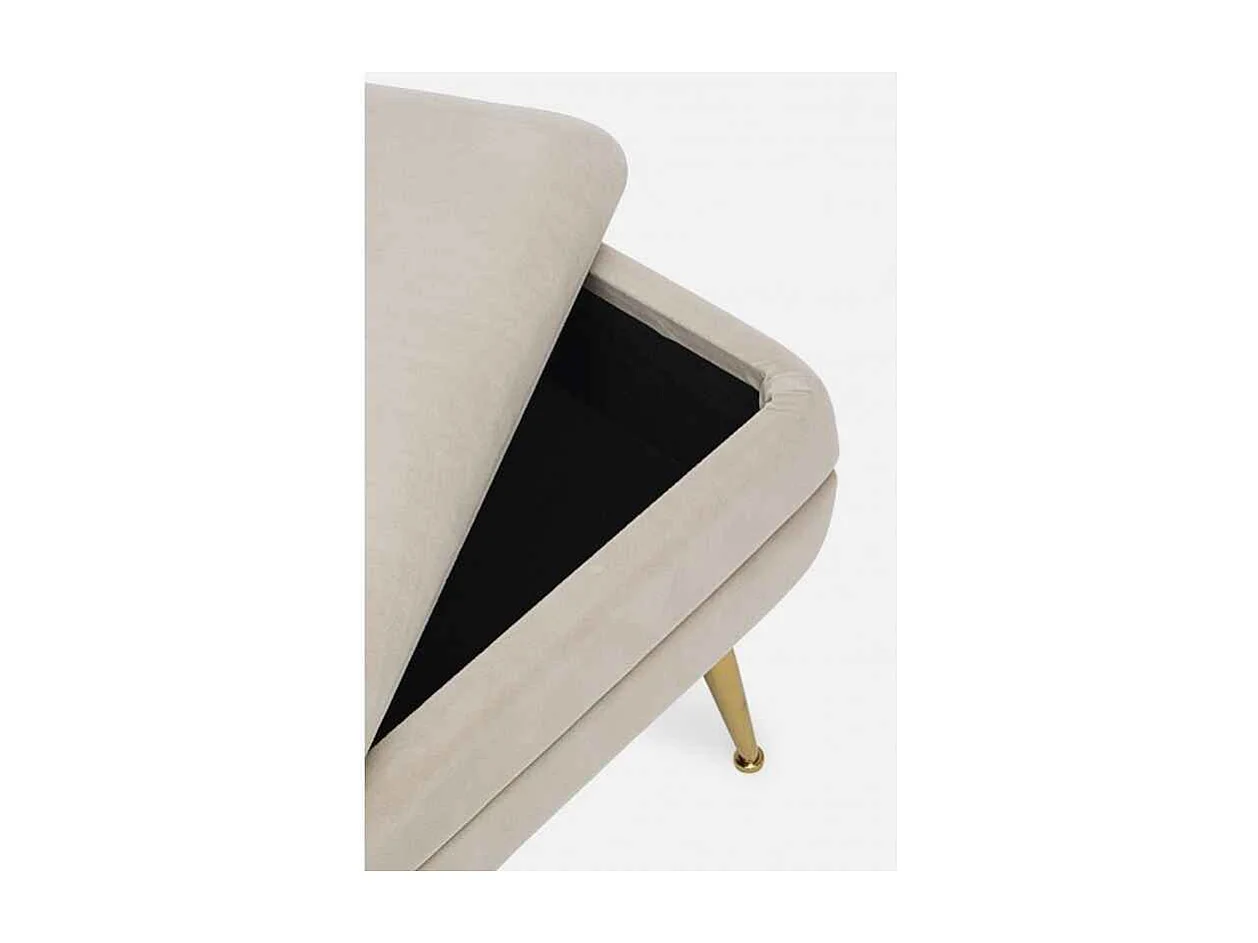 Banc de rangement beige 80x38x42 cm - PAVLINA