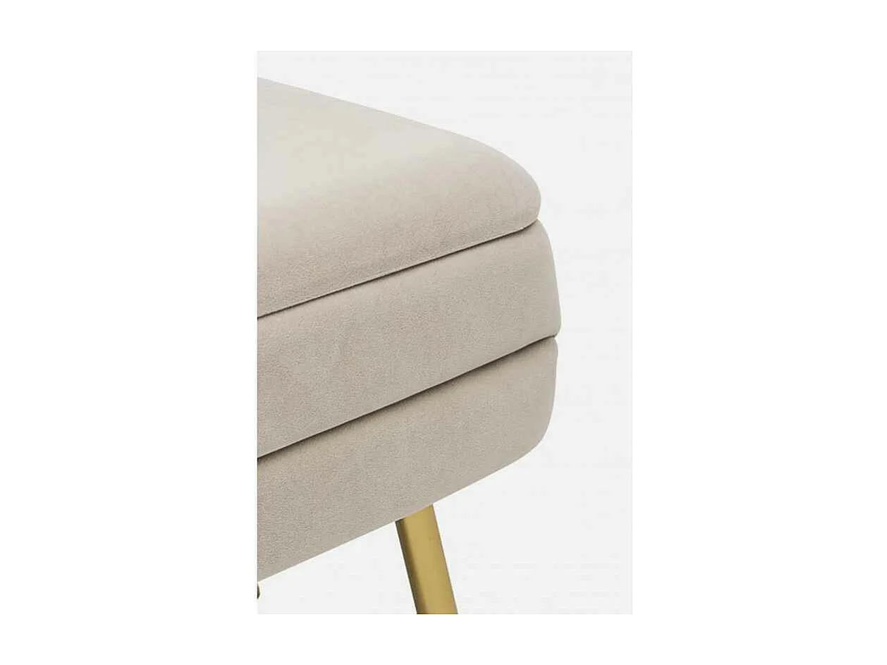 Banc de rangement beige 80x38x42 cm - PAVLINA
