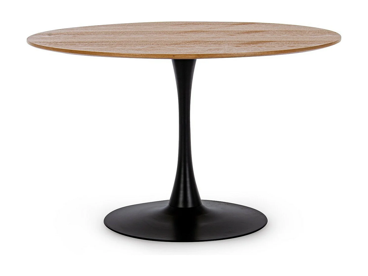 Tavolo rovere base nera tondo 120×75 cm - BLOOM
