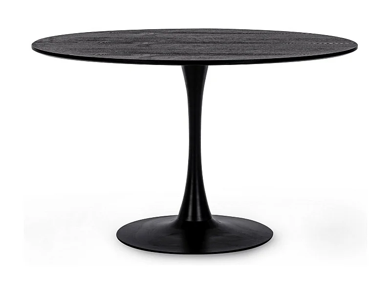 Mesa redonda negra 120×75 cm - BLOOM