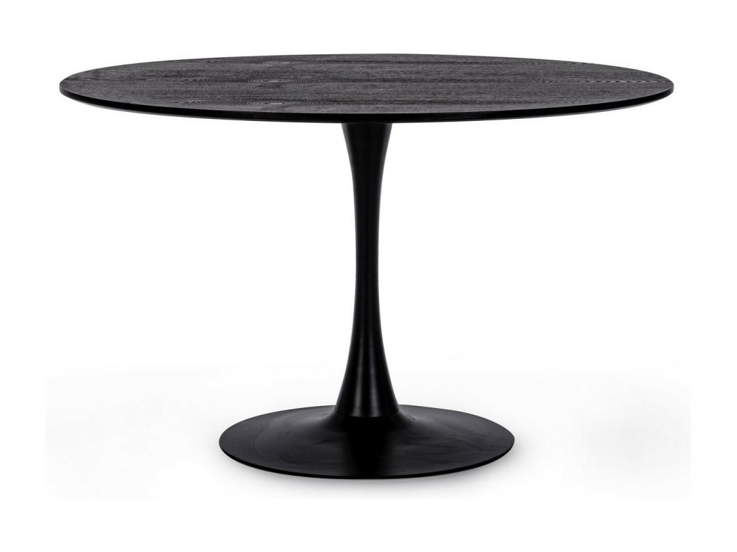 Runder schwarzer Tisch 120×75 cm - BLOOM