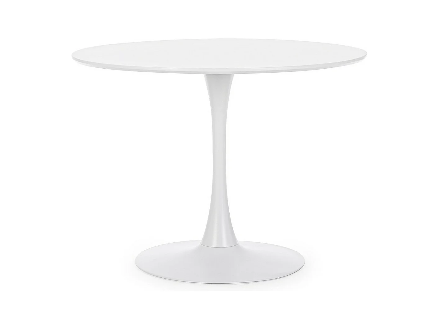 Witte ronde tafel 100×75 cm - BLOOM