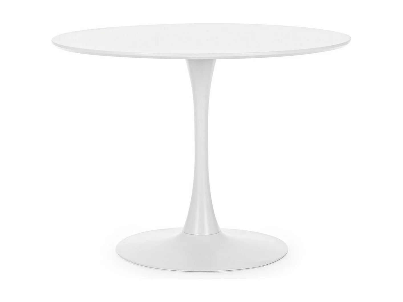 Mesa redonda blanca 100×75 cm - BLOOM